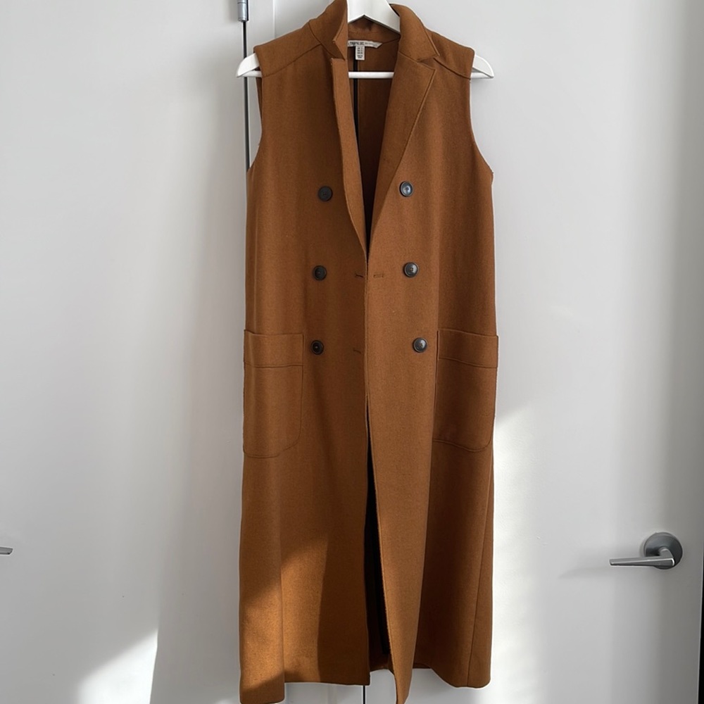 Zara turmeric vest wool blended